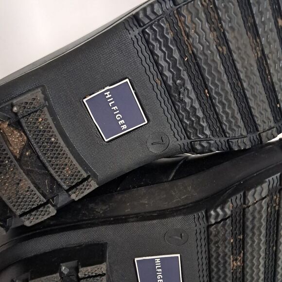 Tommy Hilfiger Boots Women's 7 Rubber Rain Waterproof Lace Up Classic Elegant - Picture 7 of 7